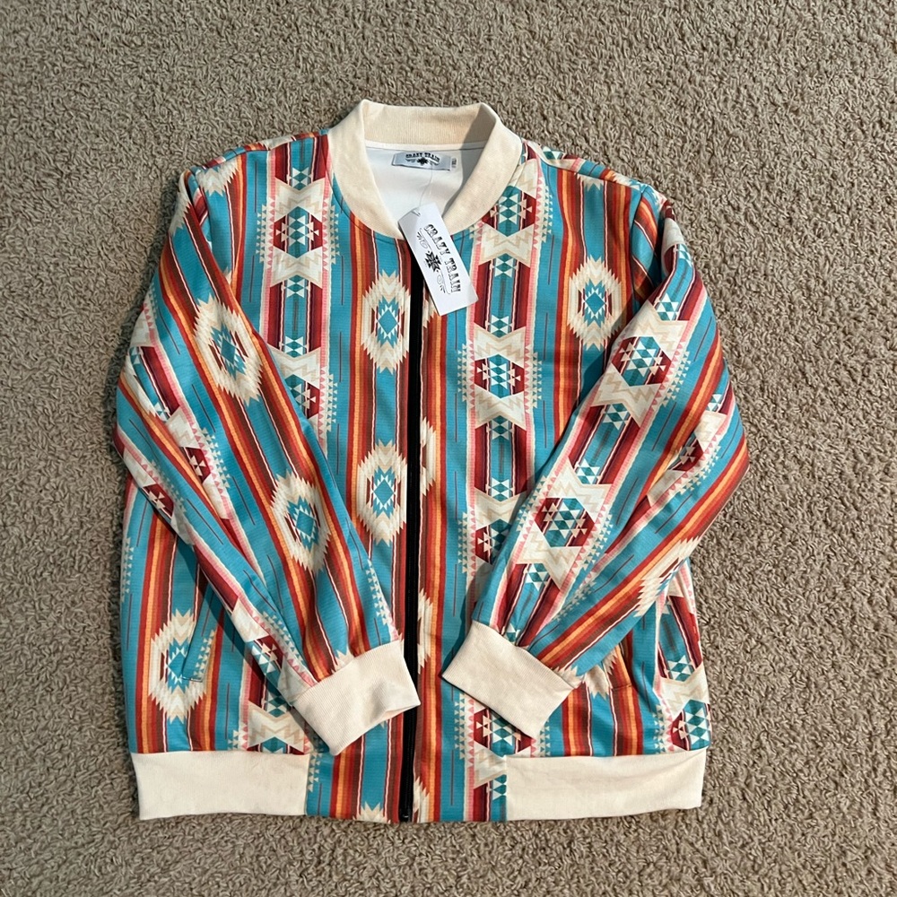 Crazy Train tribal print jacket - never worn